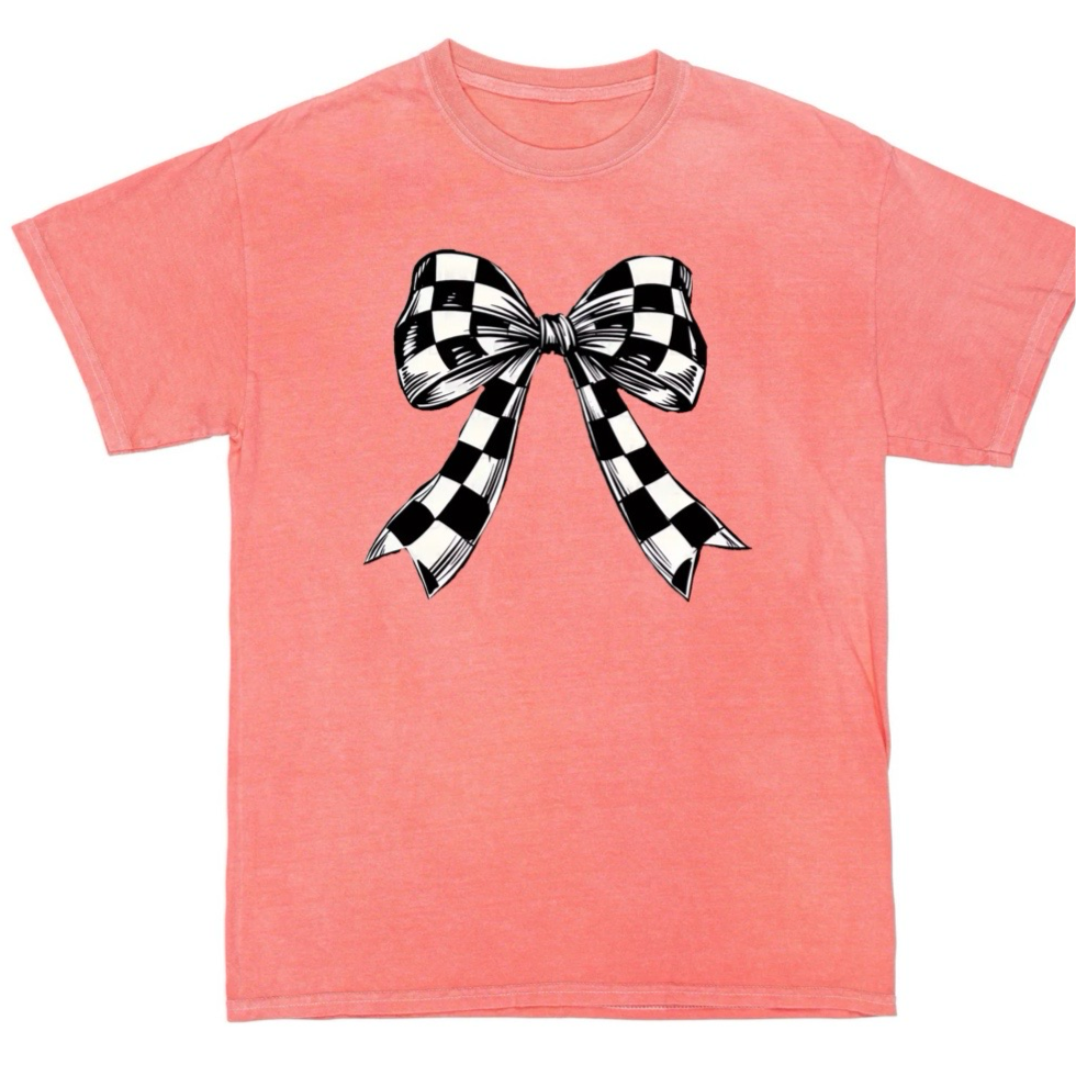 Checkered Bow Tee