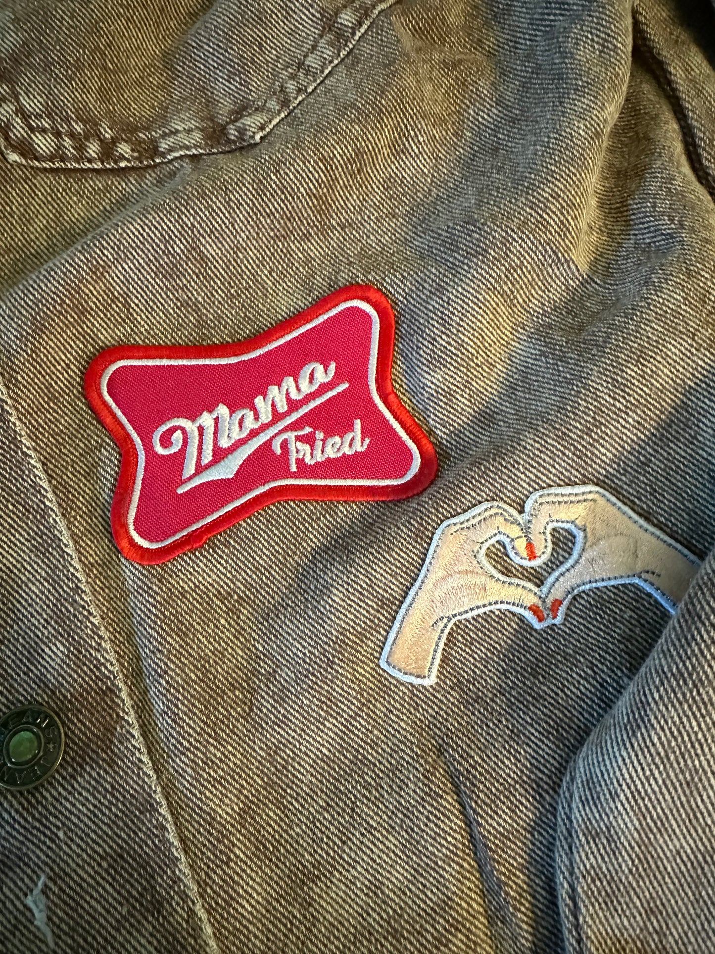 Brown Denim Patch Jacket