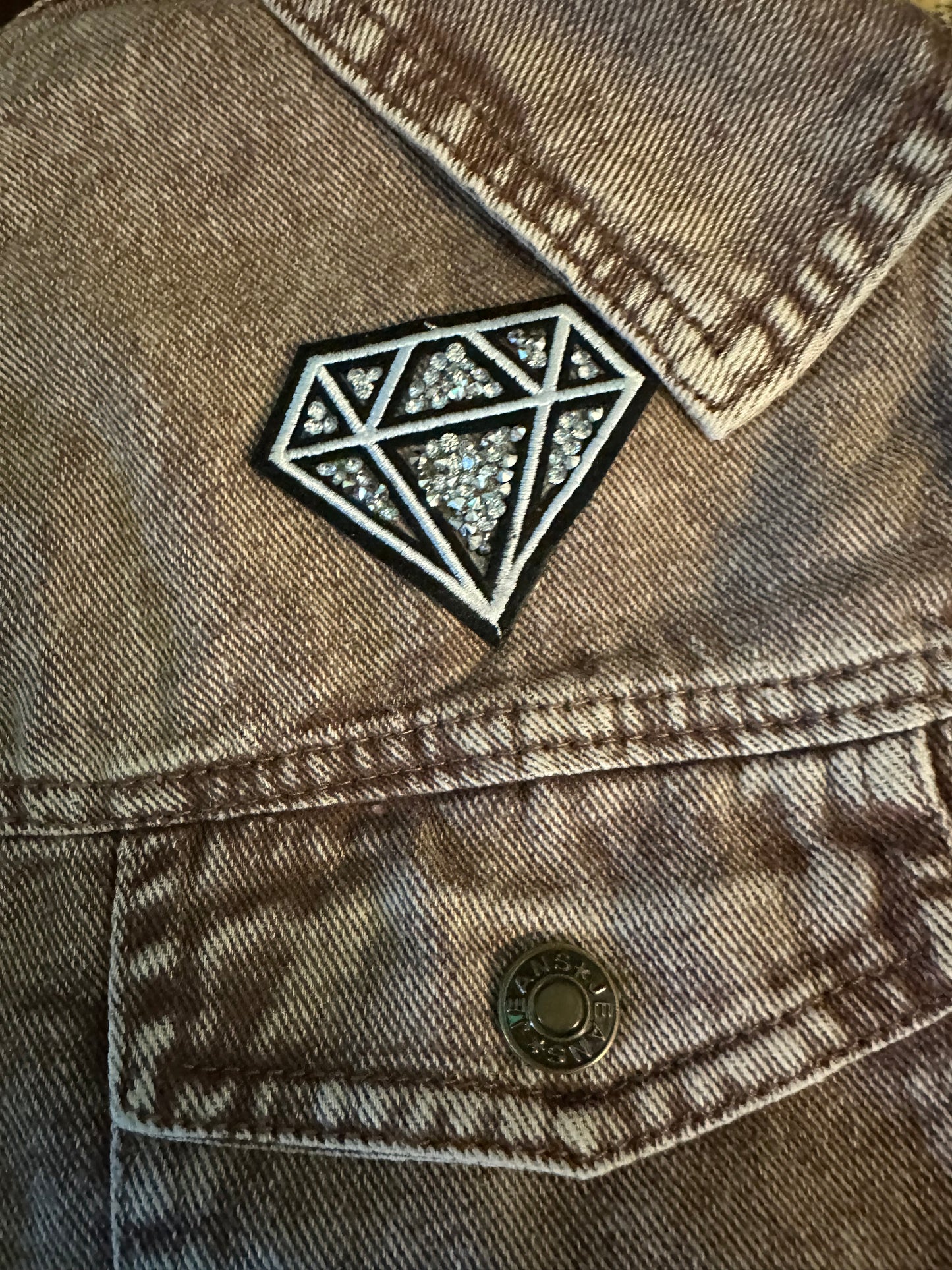 Brown Denim Patch Jacket