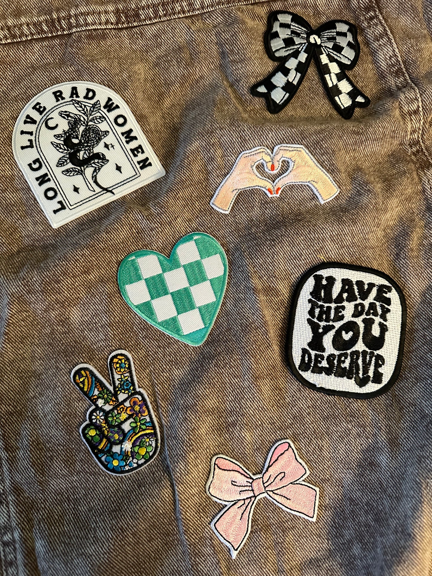 Brown Denim Patch Jacket